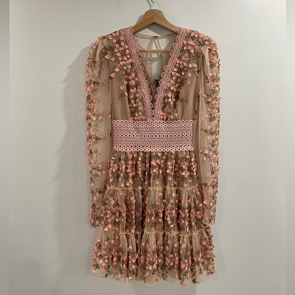 NWT Bronx & Bonco Megan Rose Mini Dress in Rose Size 2